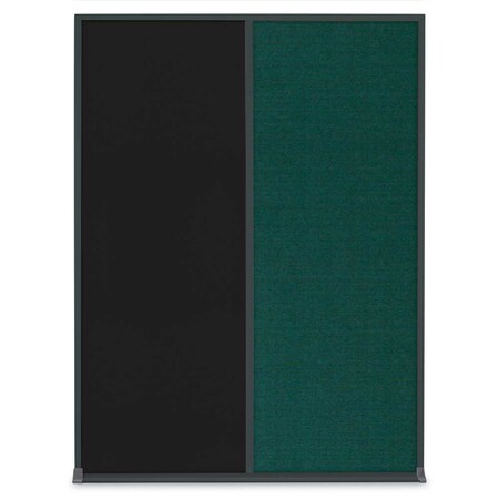 United Visual Products Single Door Radius Corkboard, 18"X24", W UV8000-WHITE-KEYLIME